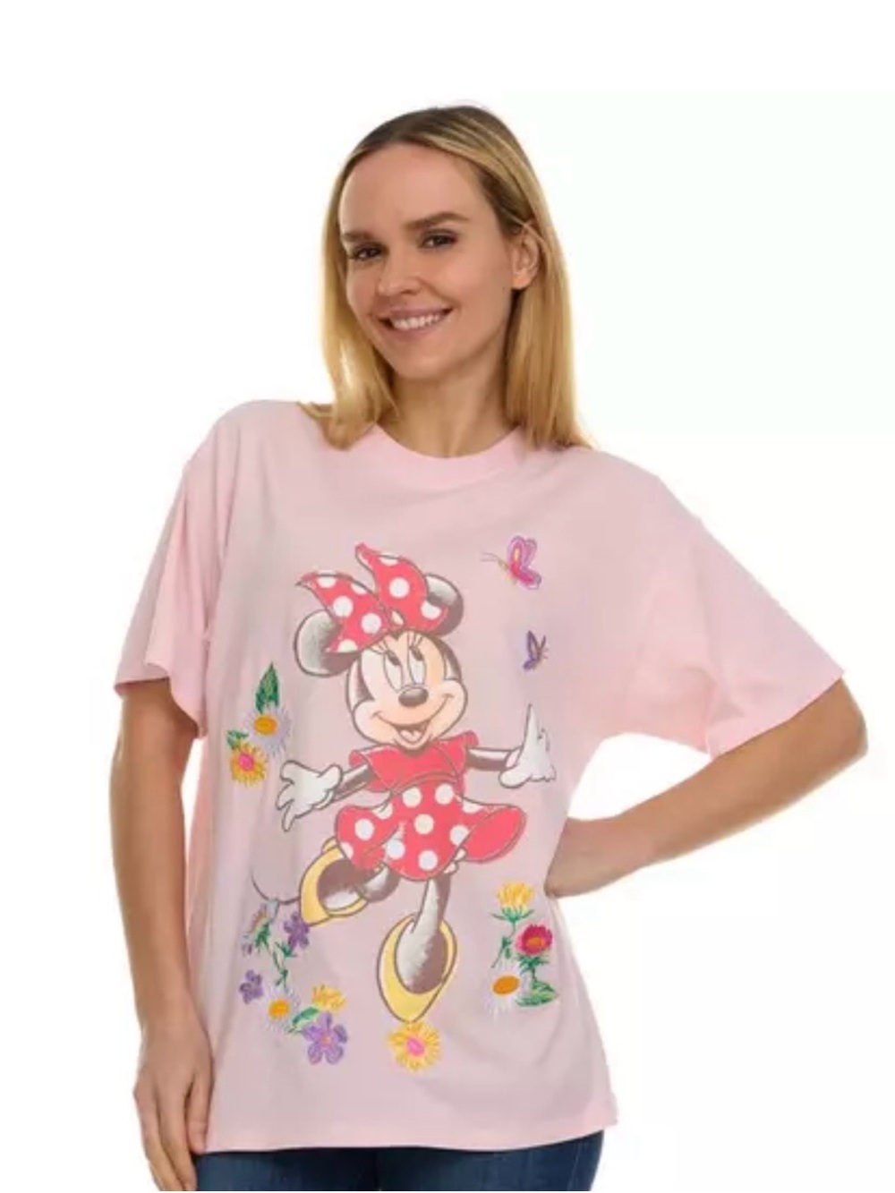 Pink Minnie Mouse Graphic Adult Tee